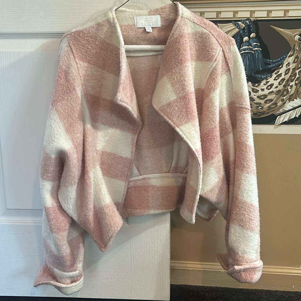 Anthropologie Wool Checkered Jacket